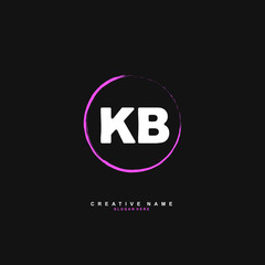 K B KB Initial logo template vector. Letter logo concept