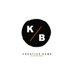 K B KB Initial logo template vector. Letter logo concept