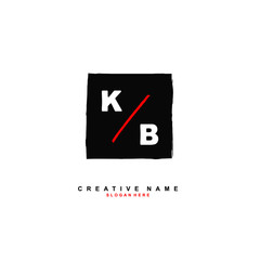 K B KB Initial logo template vector. Letter logo concept