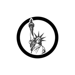 Statue of liberty icon, Statue of liberty logo concept on white background © sljubisa