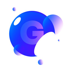 Cosmic font badge art gradient shadow numbers ampersand round design letters bubble reflect