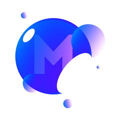 Cosmic font badge art gradient shadow numbers ampersand round design letters bubble reflect