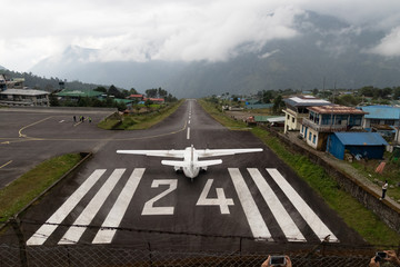 Lukla airport the place that tourist travel for Everest Base Camp trekking,Nepal