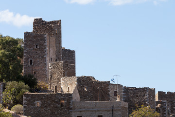 Stone old tower house on Mani, Greece.
