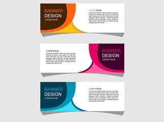 set of modern banners