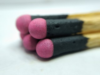 matchbox fire sticks isolated on white background