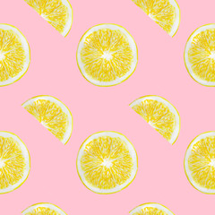 Lemons Watercolor Fruits Citrus Pattern Digital paper seamless illustration set of summer botanical decorations greeting card design