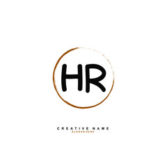 H R HR Initial logo template vector. Letter logo concept