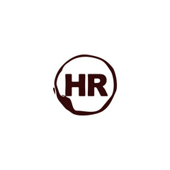 H R HR Initial logo template vector. Letter logo concept