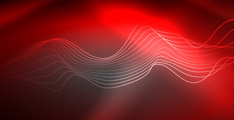 Neon lines shiny glowing background