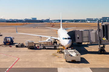 羽田空港第1旅客ターミナルの飛行機