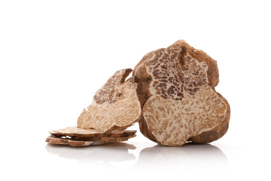 Truffle cross section isolated.