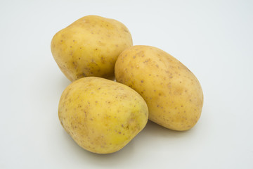 Closeup potatoes isolated