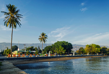 central dili city seaside promenade in east timor