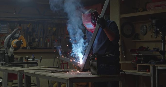 Welding some square Iron Tubes