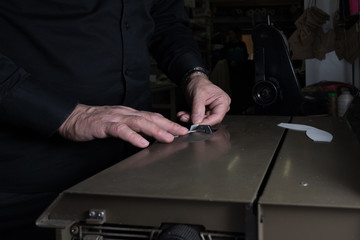 Custom designed shoes by shoemaker