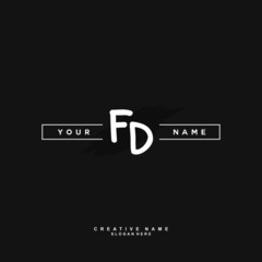 F D FD Initial logo template vector. Letter logo concept