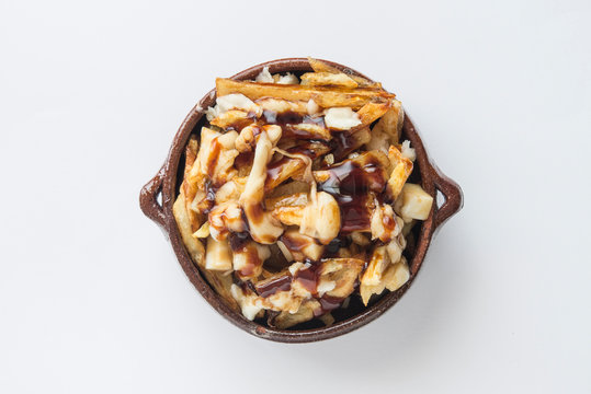 Poutine typical street food  in Canada