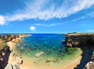 Fototapeta premium Sicily summer sea beach panorama, Italy