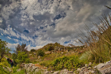 Hiking trails in Calabria, Italy.