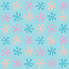 Fototapeta premium Pattern for seamless background colorful blots illustration green, blue, red, cream, pink
