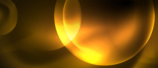 Shiny neon circles abstract background