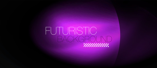 Shiny neon circles abstract background