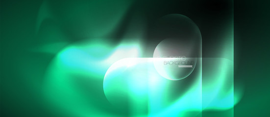 Neon glowing techno lines, hi-tech futuristic abstract background template