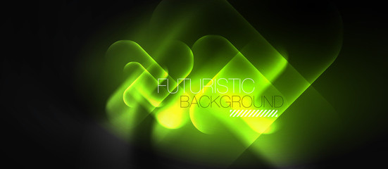 Neon glowing techno lines, hi-tech futuristic abstract background template
