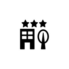 hotel building icon vector illustration