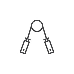 Hand grip trainer line icon. linear style sign for mobile concept and web design. Hand gripper expander outline vector icon. Symbol, logo illustration. Pixel perfect vector graphics