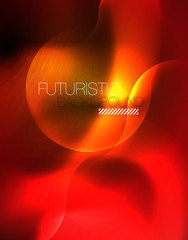 Shiny neon geometric waves template