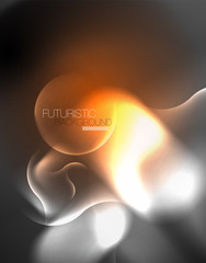 Shiny metallic neon waves vector design