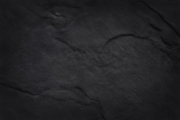 Dark grey black slate texture with high resolution, background of natural black stone wall.