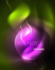 Neon lights vector abstract background