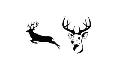 silhouette of deer logo
