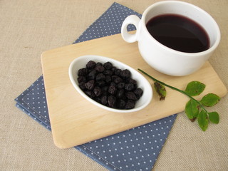 Heidelbeertee, Tee aus getrockneten Heidelbeeren