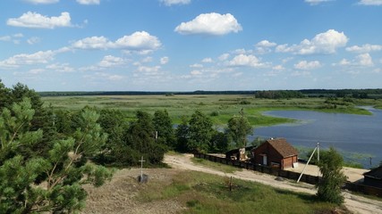 house on the bank of the river