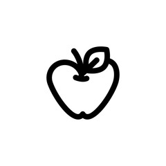 apple, fruit icon vector illustration