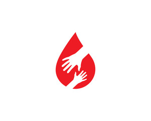 Obraz premium Blood Logo vector icon illustration design 