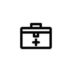 Fototapeta premium first aid kit, health box icon vector illustration