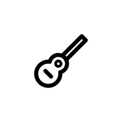 guitar, music instrument icon vector illustration