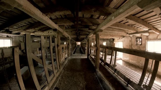 Creepy Abandoned Barn Wide Angle