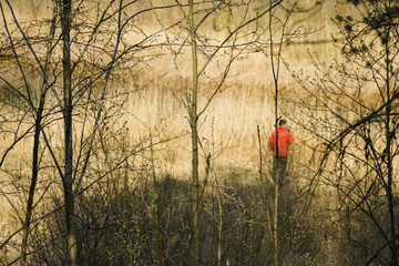 Modest colors of early spring. Trees and grass have kept a dull winter color