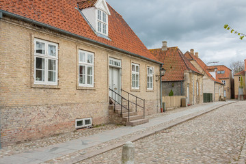 Fototapeta na wymiar Old house in Christiansfeld, Denmark.
