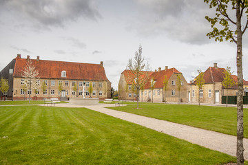 Old house in Christiansfeld, Denmark.