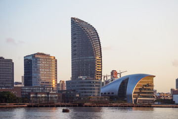 Landmark Architectural Landscape in Yangpu District of Shanghai-International Center Building of Oriental Fisherman's Wharf