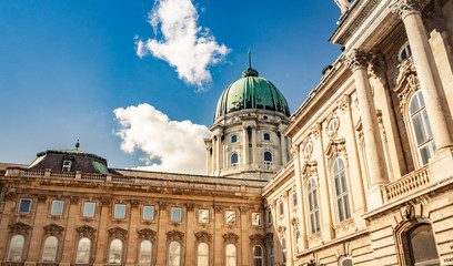 Obraz premium Buda Castle in Budapest, Hungary from behind