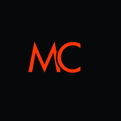 Fototapeta na wymiar M and C initials letter icon vector
