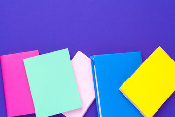 books on a blue background